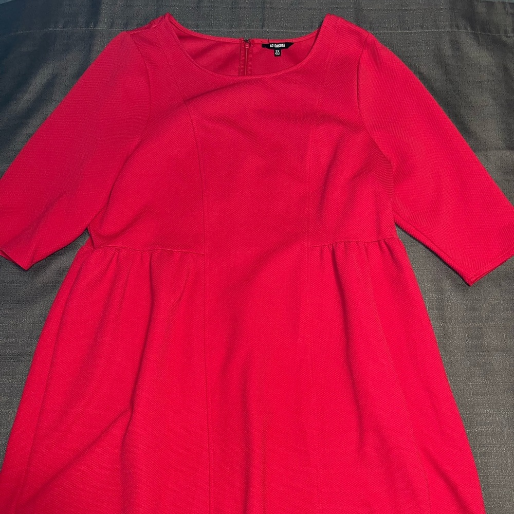 Red Waffle Knit Dress by BB Dakota 3x